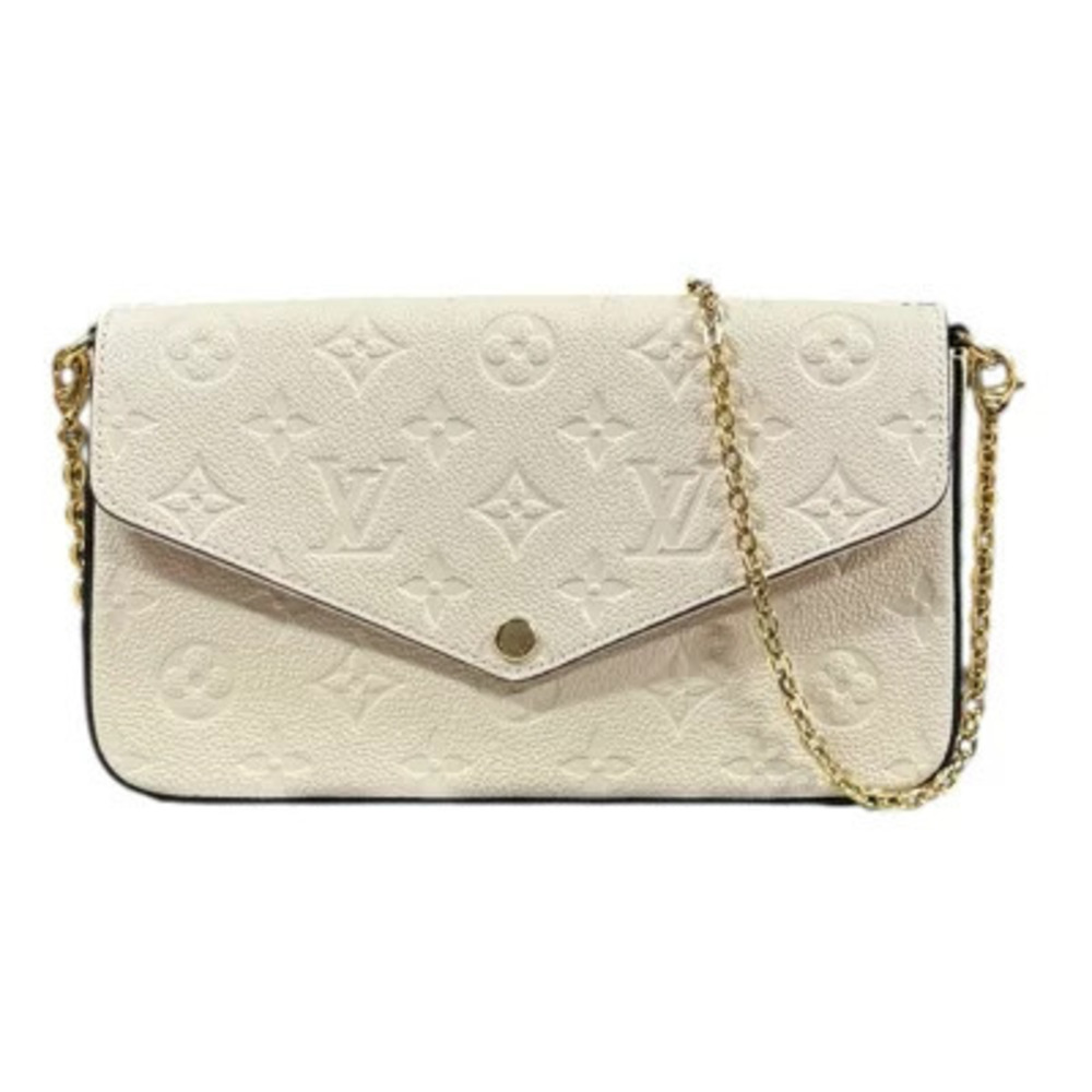 Louis Vuitton Pochette Felicie Monogram Empreinte Shoulder Bag White
